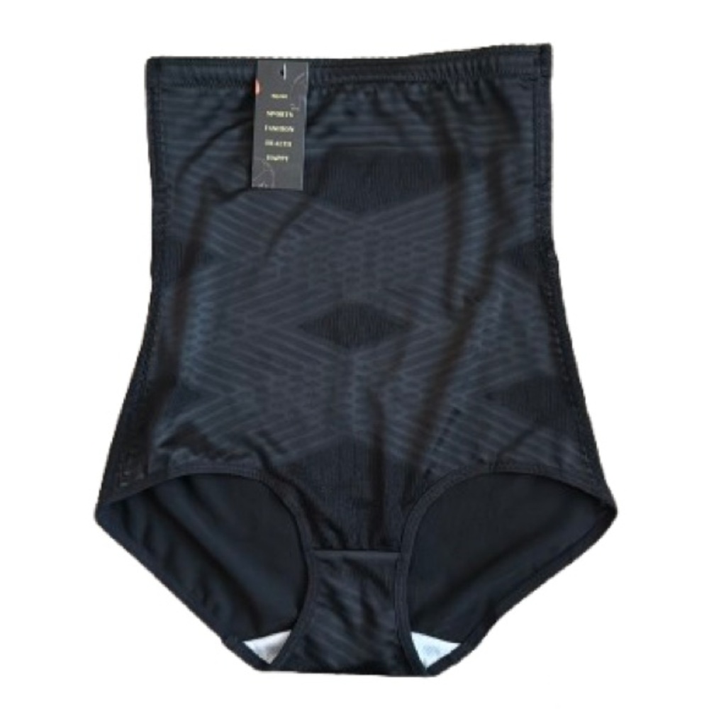 High-Waist Black Shapewear Briefs - Sleek Firm Control
